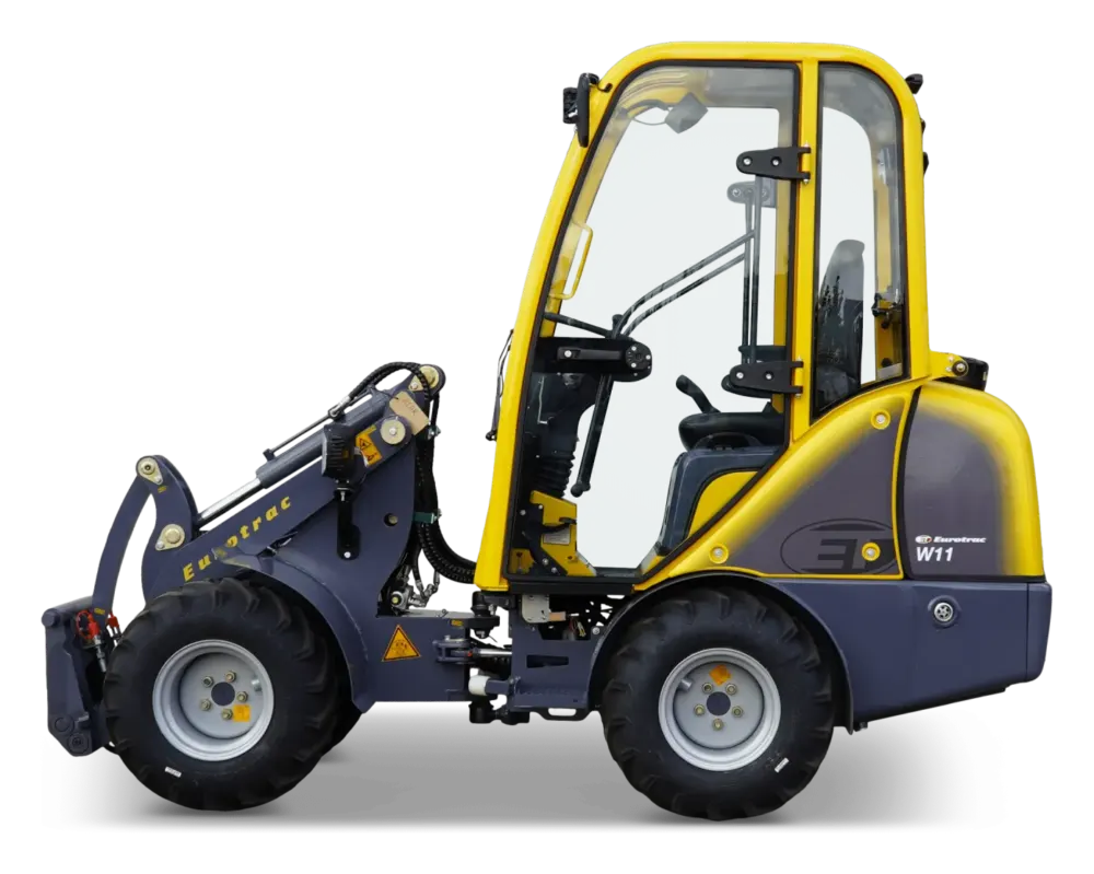 Eurotrac W11 IC minishovel met industriemast en cabine