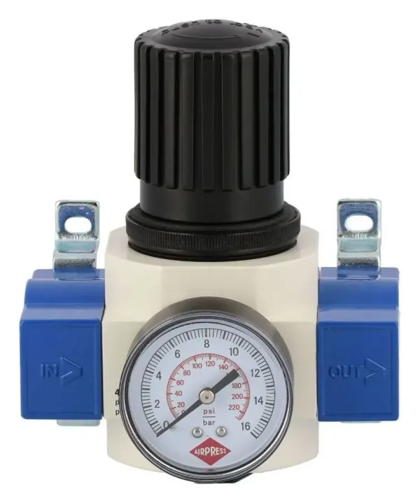 Airpress reduceerventiel 1/4", 0–15 bar