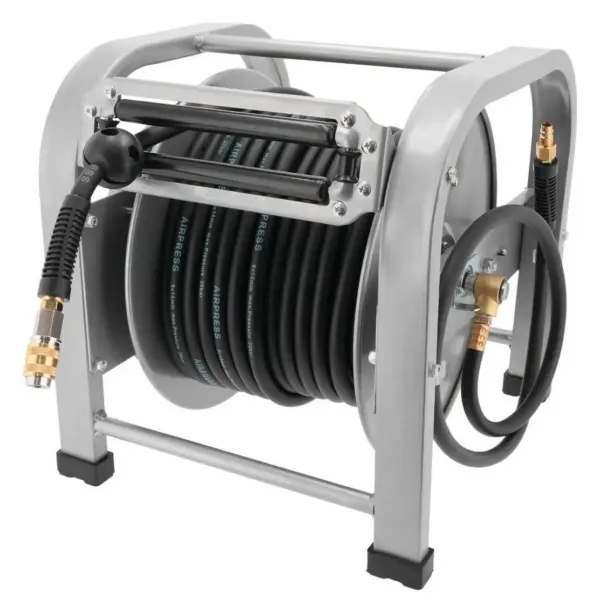 Airpress luchtslanghaspel rubber 30 m, 10 x 16 mm, vloermodel zelfoprollend