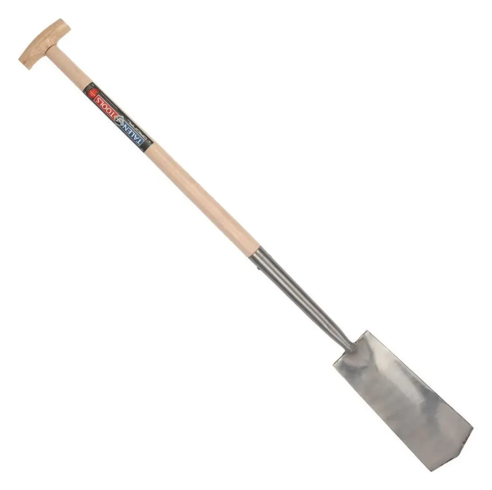 Talen Tools 1004 draineerspade, blank gepolijst, essenhouten steel 76 cm