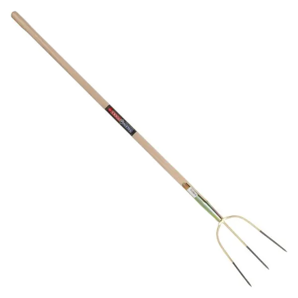 Talen Tools 130 hooivork 3 tanden met veerbus, essenhouten steel 135 cm