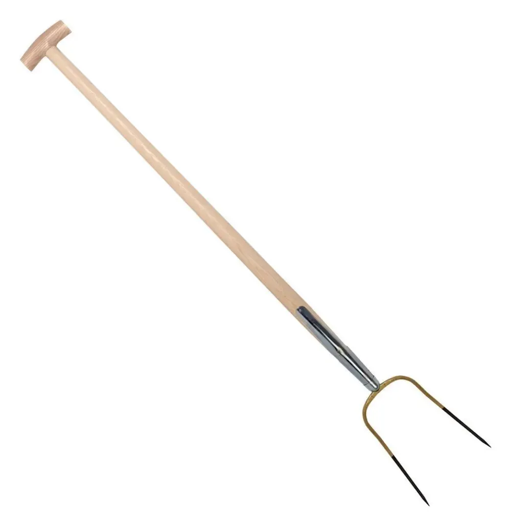 Talen Tools E1 kuilvoervork, 2 tanden, essenhouten steel 100 cm