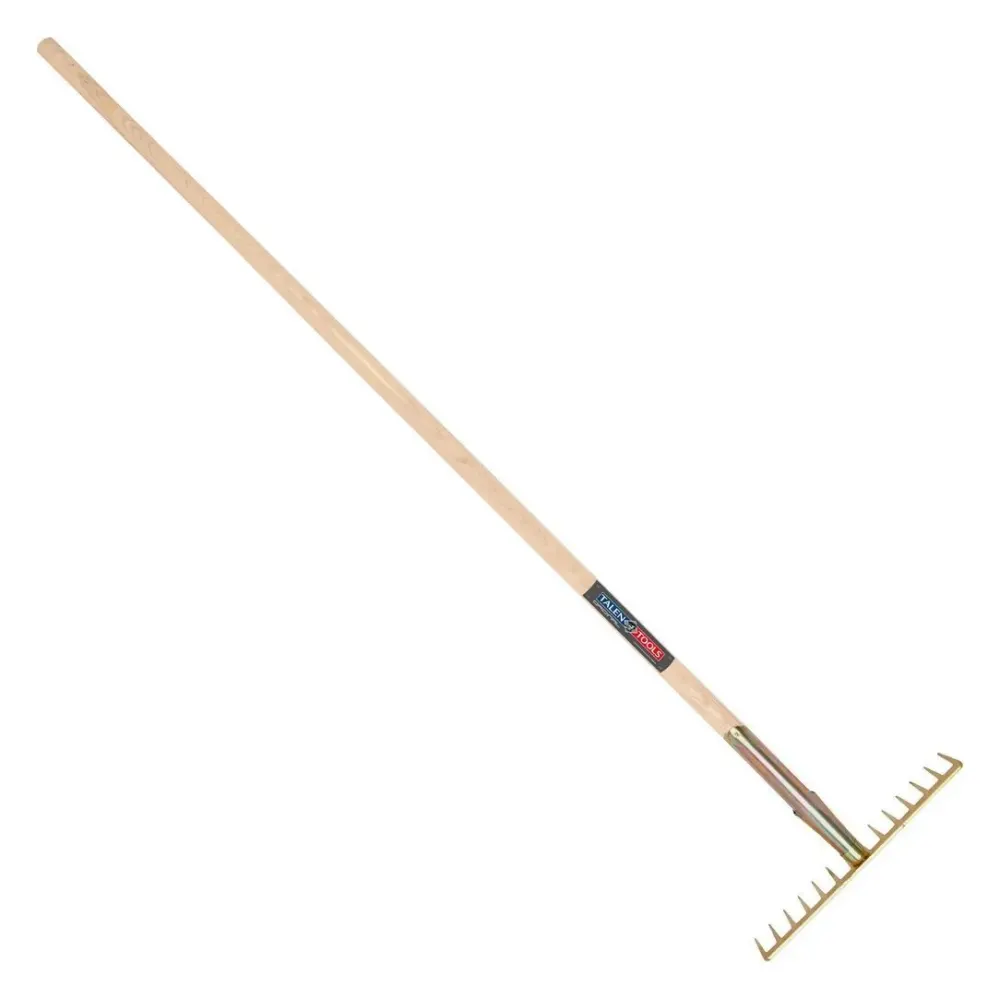 Talen Tools F14 asfalthark gesmeed, 14 tanden, 35 cm, essenhouten steel 160 cm