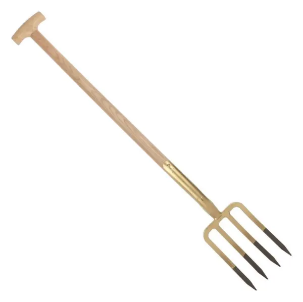 Talen Tools SV9 spitvork professioneel, vaste veer, 4 tanden, essenhouten steel 85 cm