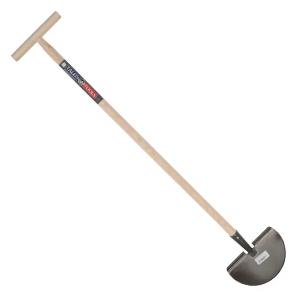 Talen Tools T28 graskantsteker met opstapje, verzinkt, essenhouten steel 100 cm