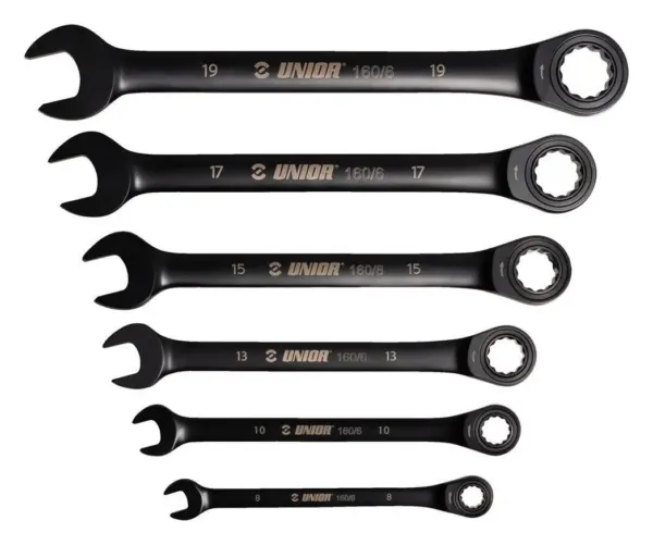 Unior 160/6CT steekringratelsleutelset, 6-delig