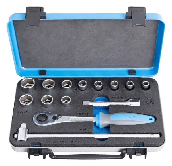 Unior 190BI6P14 dopsleutelset 1/2", 14-delig